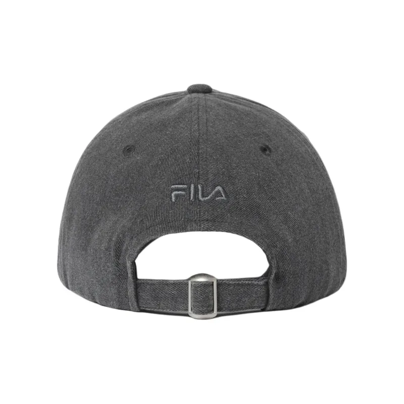 FILA Twill Cotton 100% Cotton Baseball Caps Unisex Gray-2