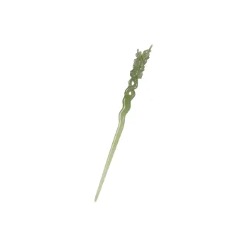 Jade Charm Yao Hetian Jade Hairpin Green Jade Women's