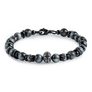 Cuud Hawk's Eye Stone Bracelets Men's
