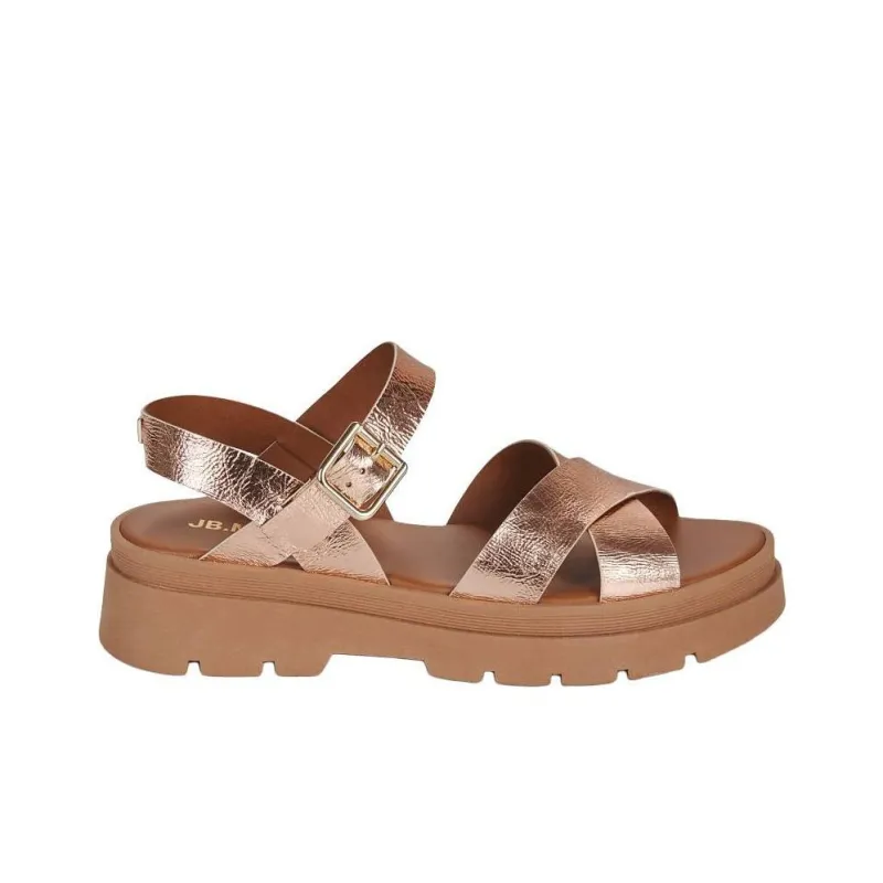 JB MARTIN DECIDEE One Strap Sandals 4cm Women's Gold-1