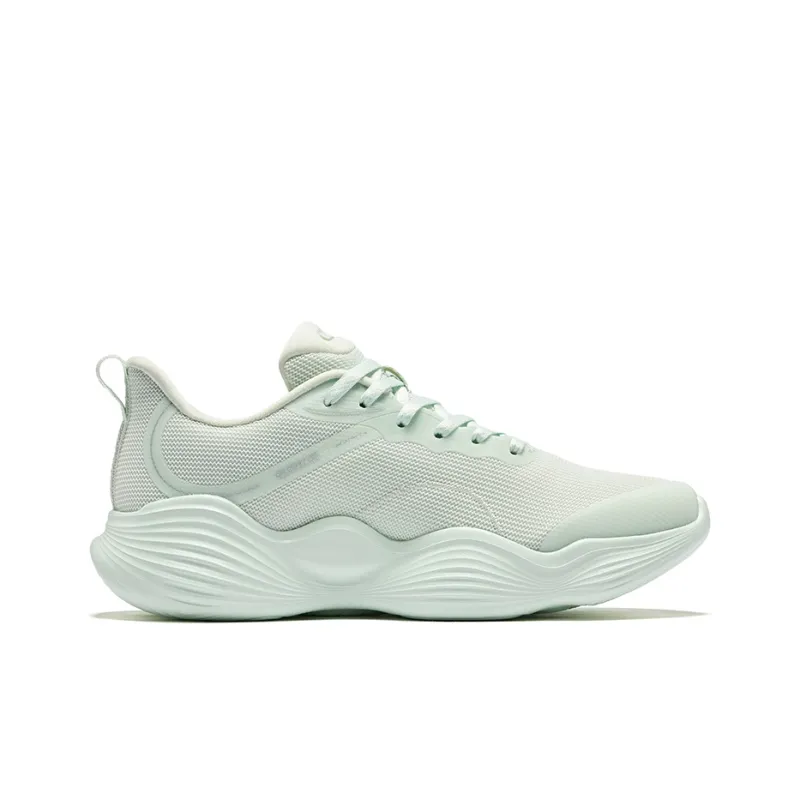 Erke Cushioning Wear-Resistant Rebound Low-Top Casual Running Shoes Women's Green-1