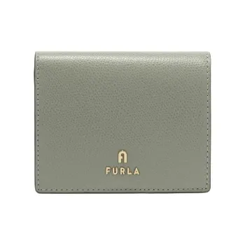 Furla Leather Wallet Small Size Women's Brown Green