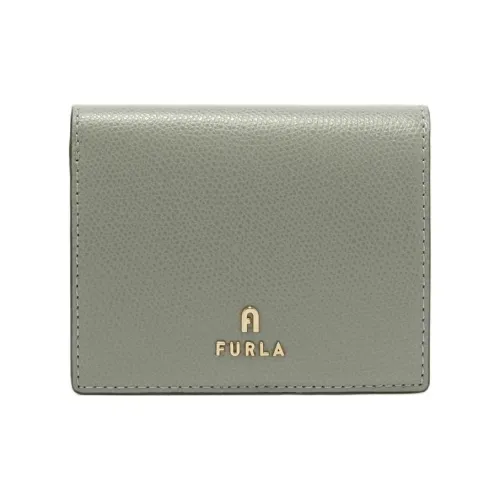 Furla Leather Wallet Small Size Women's Brown Green