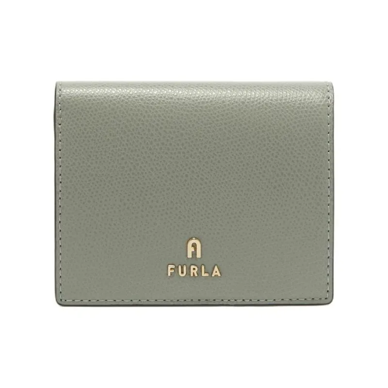 Furla Leather Wallet Small Size Women's Brown Green-0