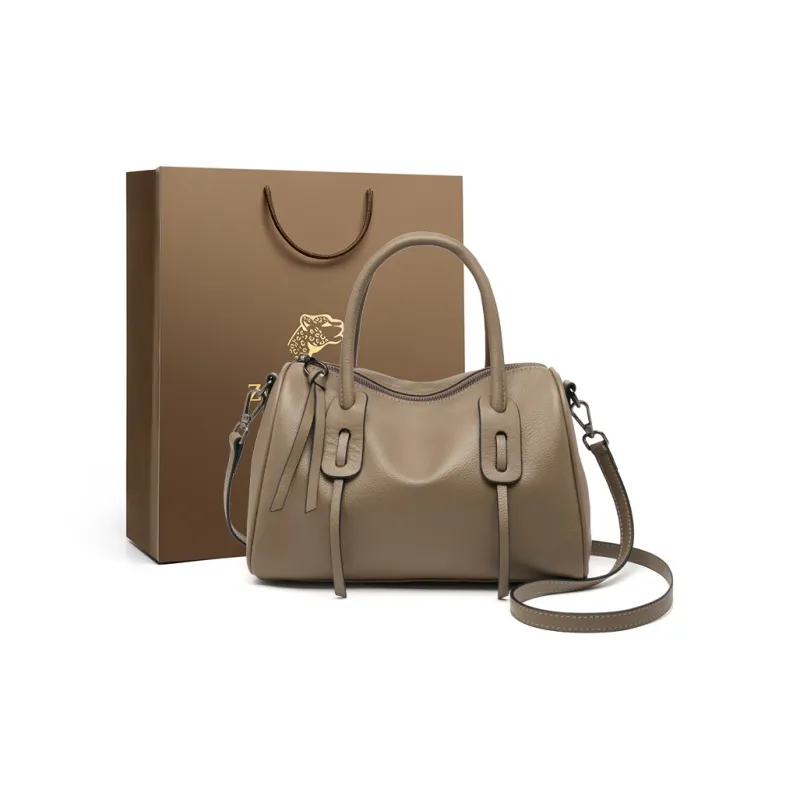 ZOOLER Top Grain Cow Leather Handbag Women's Black/Khaki/Caramel/Burgundy-0