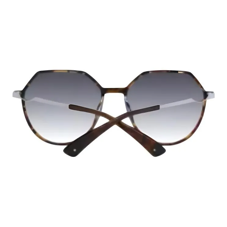 Ana Hickmann Acetate Plastic Irregular Shape Sunglasses Women's Brown-2