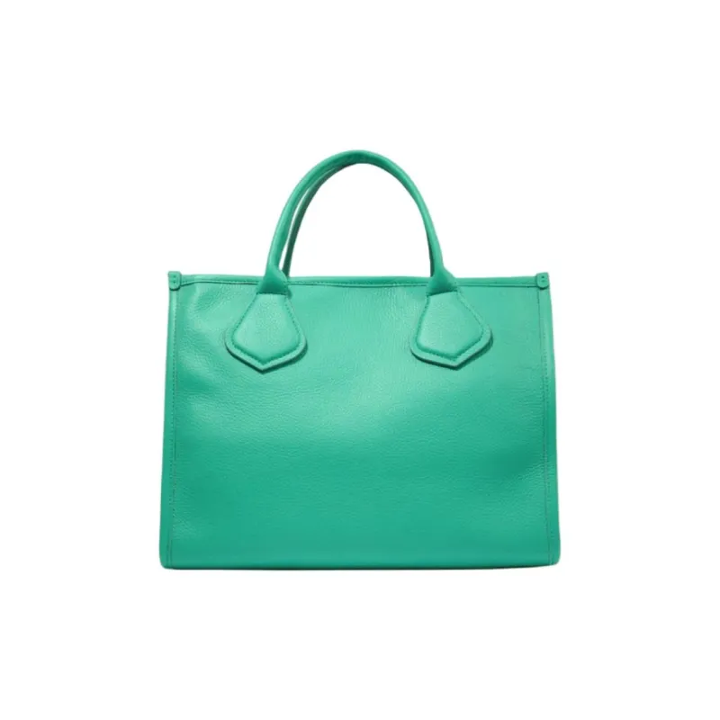 LANCEL Cow Leather Tote Bag, Shopping Bag, Shoulder Bag, Handbag Women's Green-2