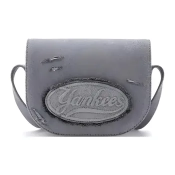 MLB Imitation Denim Crossbody Bag Unisex Gray