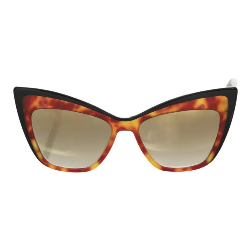 Frankie Morello Acetate Cat Eye Sunglasses Women's Brown-1
