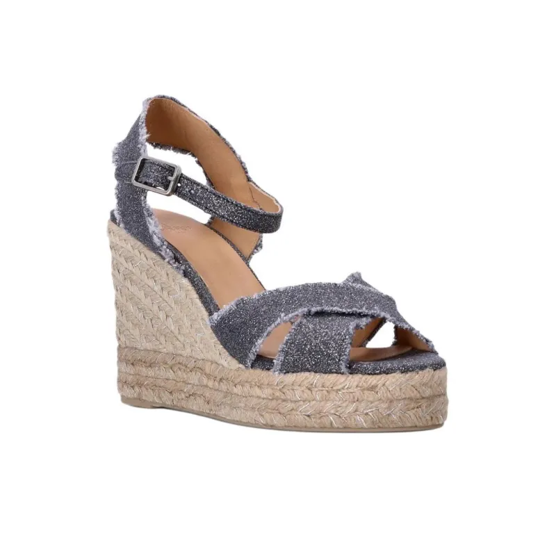 Castañer 100mm Bromelia Metallic Espadrilles Women's-2