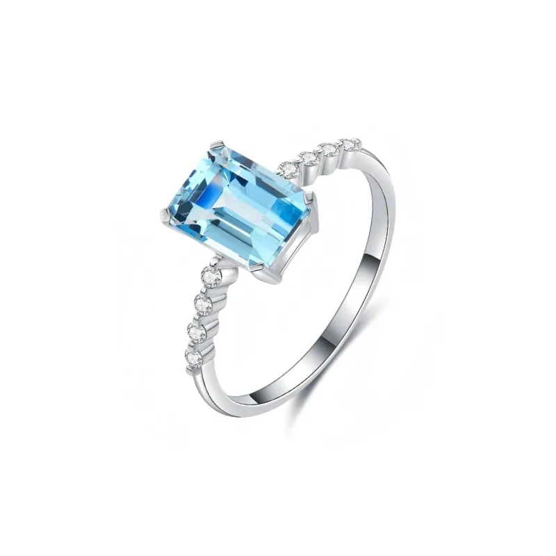 IL&CO. Natural 18K White Gold Rings Women's-0