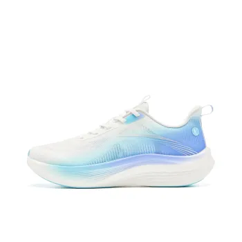 QIAODAN Light Speed 5.0 Cushioned Slip Resistant Abrasion Resistant Low Top Casual Running Shoes Women's White Purple