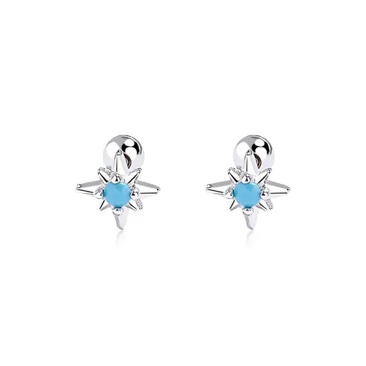 MOREL Zircon Stud Earrings Women's-4