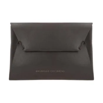 Brunello Cucinelli Duo Foldover Top Clutch Bag