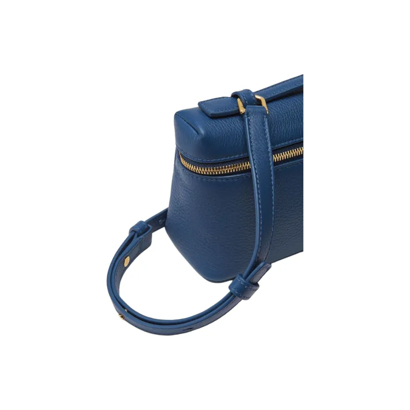 Loro Piana Cow Leather Shoulder Bag, Crossbody Bag, Handbag Women's Ocean Blue-4