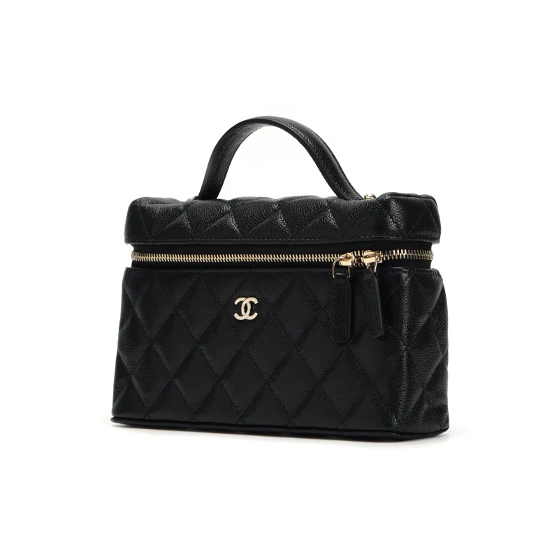 CHANEL Caviar Calfskin Shoulder Bag, Crossbody Bag, Handbag Regular Women's Black-1