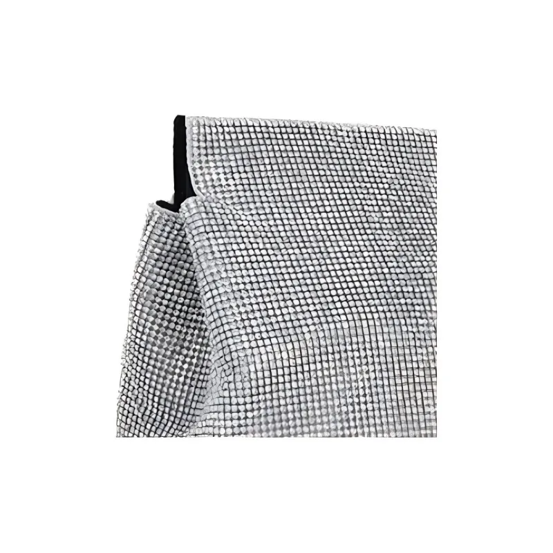 KARA Faux Crystal Banquet Bag Clutch Shoulder Bag Women's Silver-2