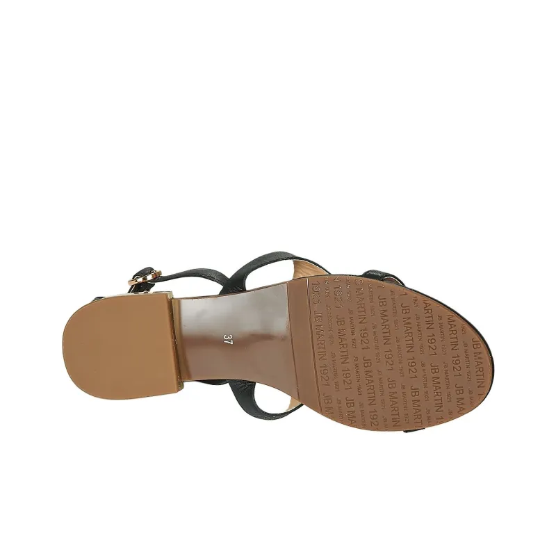 JB MARTIN BOCCIA Strap Sandals 2cm Women's Black-7