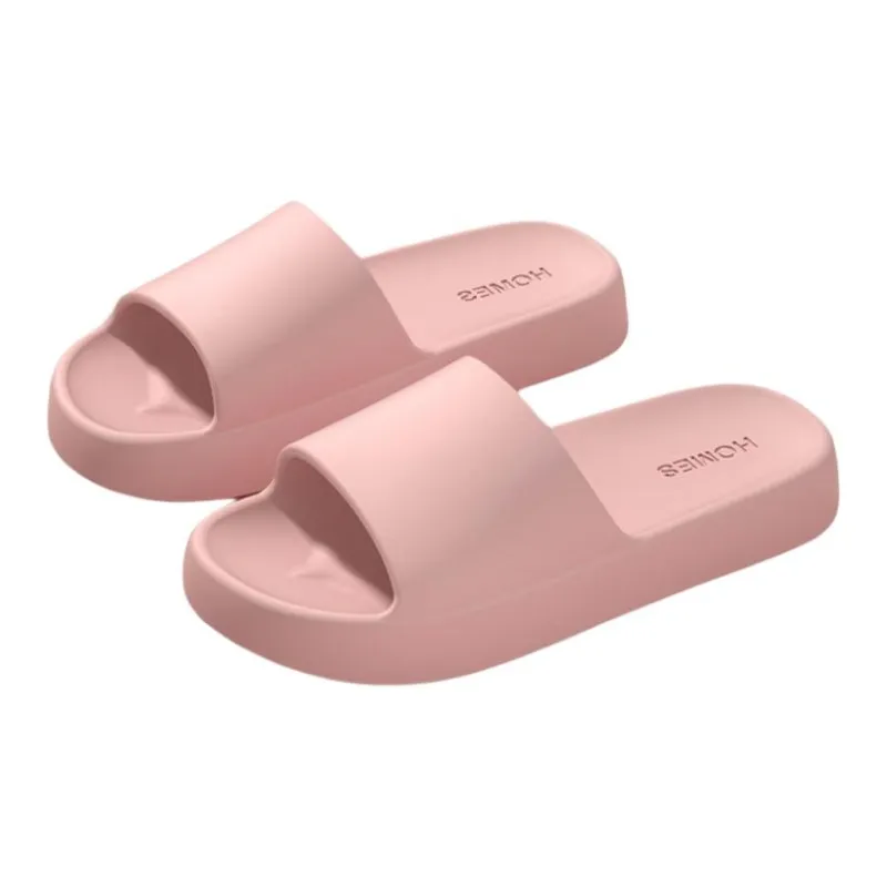 ECAC Summer Couple Home Squashy And Bouncy Feeling Slip Resistant Bathroom Bathing Slippers-1