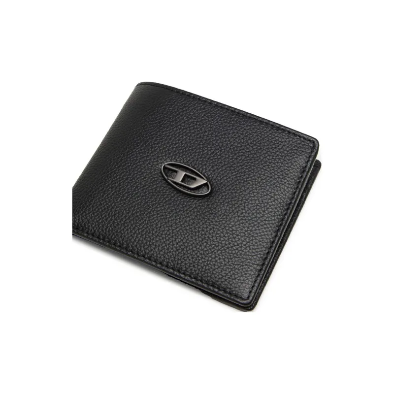 DIESEL Cow Leather Wallet Regular Men's Black-3
