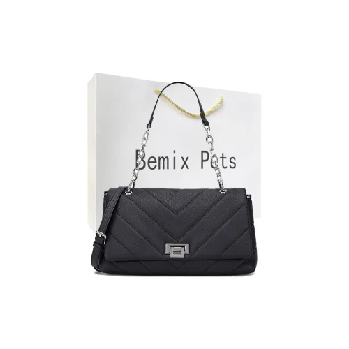 BEMIX PETS Cow Leather Crossbody Bag, Shoulder Bag Regular Women's Black