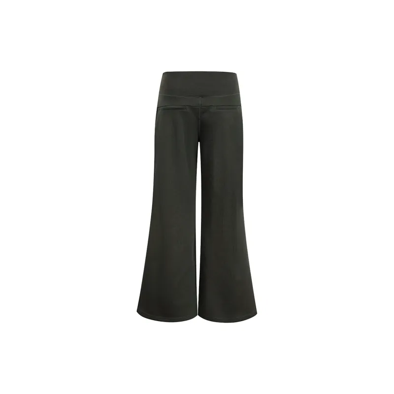 Ariseism Wide Waistband Wide Leg Flared Casual Pants For Women's Spring Long Pants Women's-9