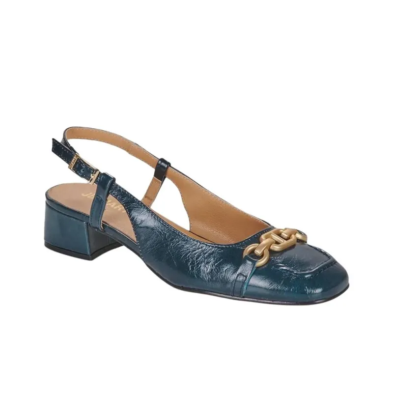 JB MARTIN Chunky Heel High Heels 4cm Women's Blue-2