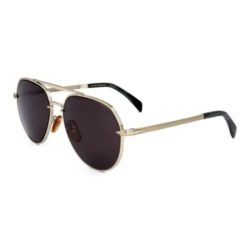 David Beckham Metal Aviator Sunglasses Men's Gold