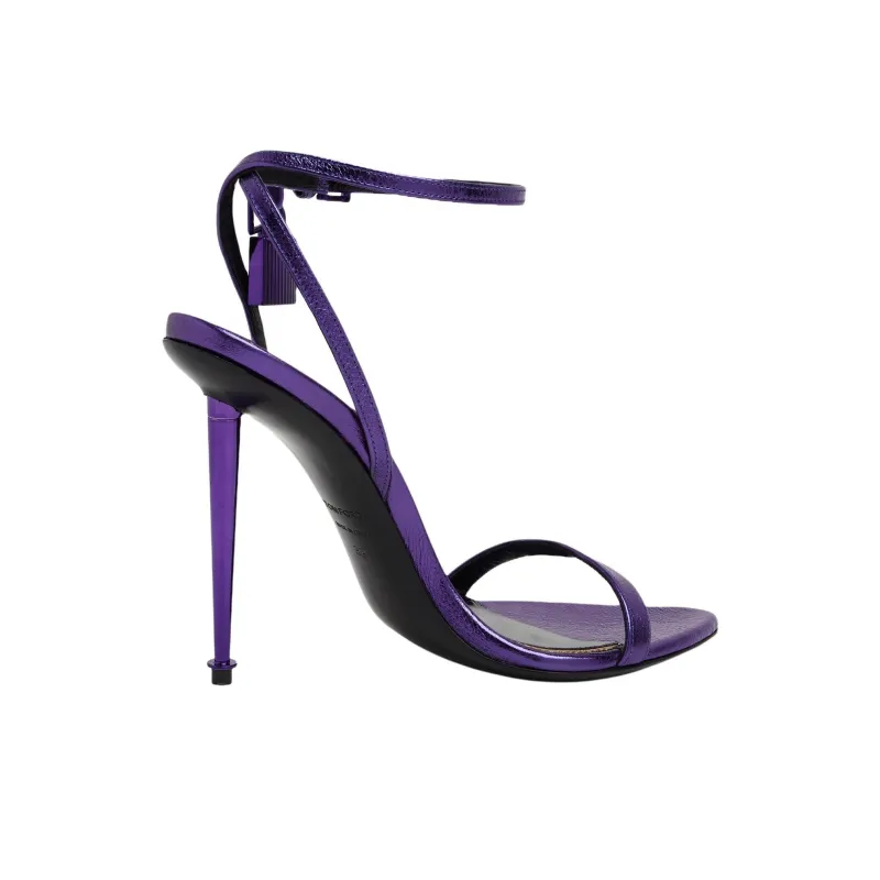 TF Strap Sandals 10.5cm Women's Purple-3