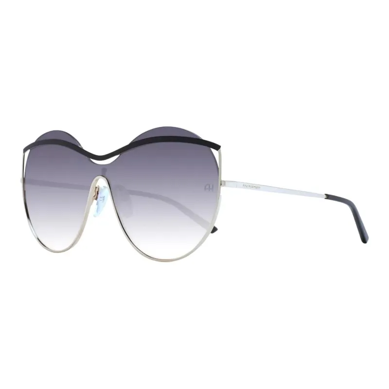 Ana Hickmann Metal Irregular Shape Sunglasses Women's Black-0