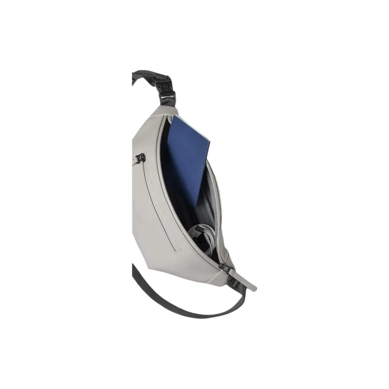 Gaston Luga Recycled Polyester Crossbody Bag, Fanny Pack Unisex Taupe-4