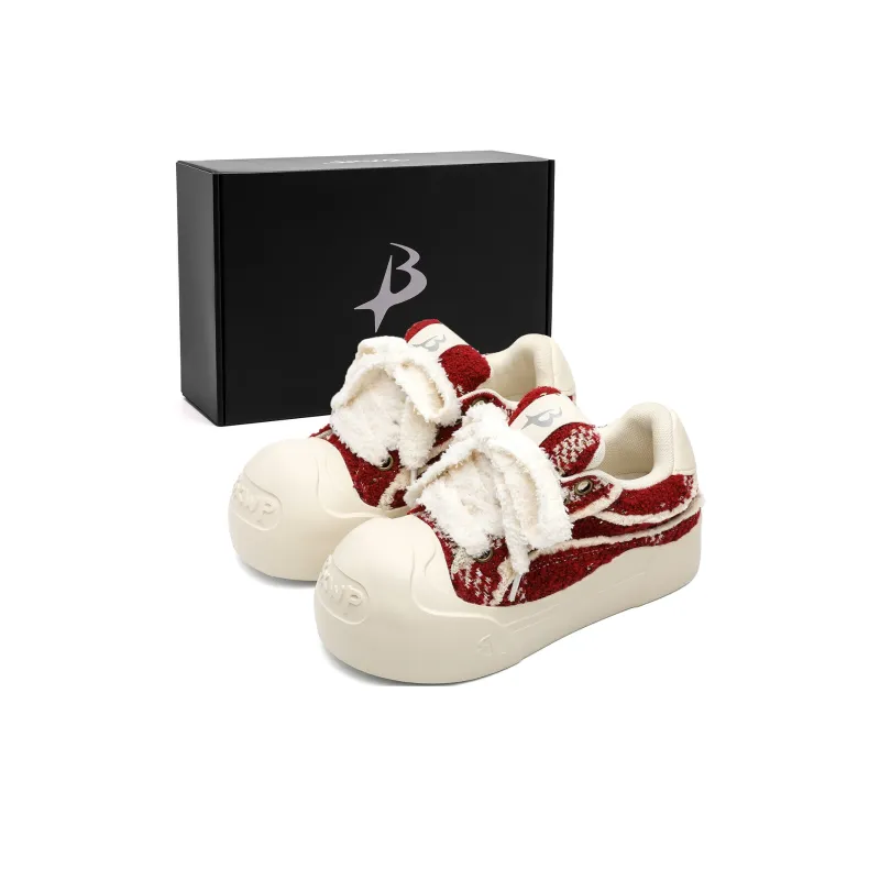 BXWP Low Top Casual Shoes Unisex Red-4
