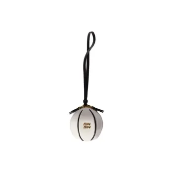 MIU MIU Calfskin Coin Purse Mini Unisex White & Black
