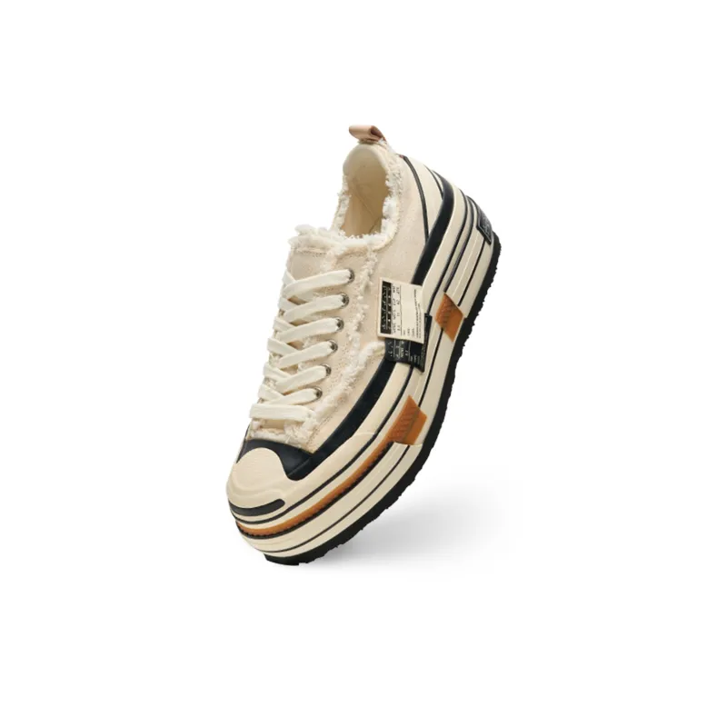 VESSEL Ladder Open-Ended Smiley Low-Top Skateboard Shoes Unisex Ecru-3