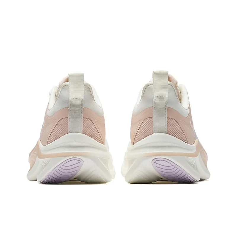 Anta Slip-Resistant Breathable Lightweight Height Increasing Low-Top Casual Running Shoes Women's White Blue Pink-3