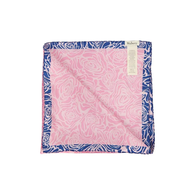 Mulberry Silk Silk Scarves Women's Pink-1
