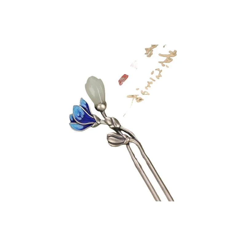 Royal Heaven's Choice Hairpins Pale Greenish White Jade Unisex-1