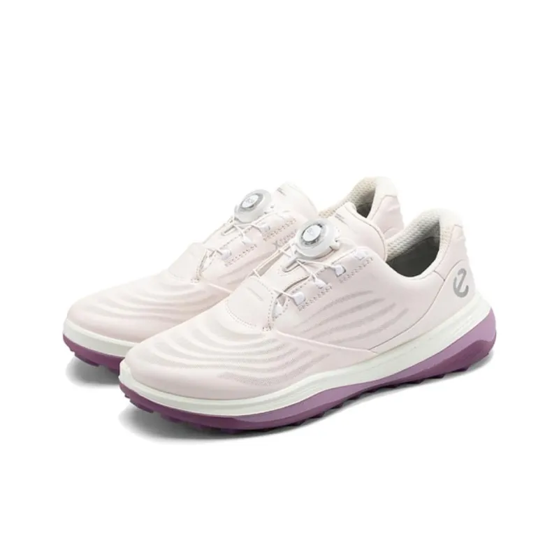 Ecco Super-Light Generation 1 Low-Top Golf Shoes Women's Pink White-2