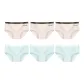 6 Pack (3 Brown Pink+3 White Blue)