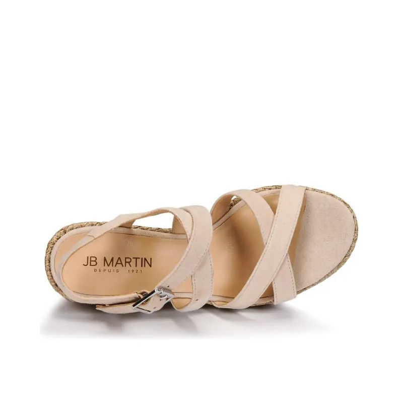 JB MARTIN Darelo Strap Sandals 8cm Women's Beige-5