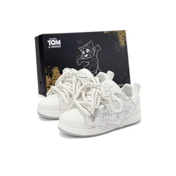 TALKING TOM Low Top Skateboard Shoes Unisex Pearl Rice