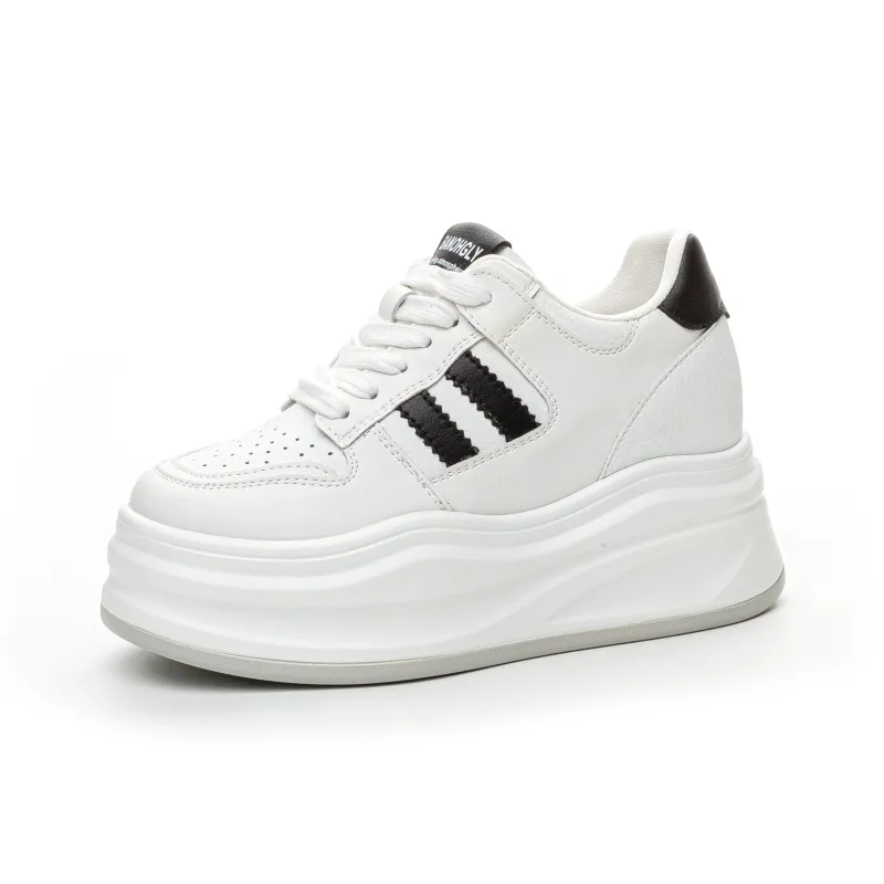 Chibang Small White Shoes Breathable Height Increasing Low-Top Skateboard Shoes Women's-6