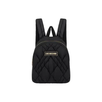 LOVE MOSCHINO Fabric Backpack Medium Size Women's Black