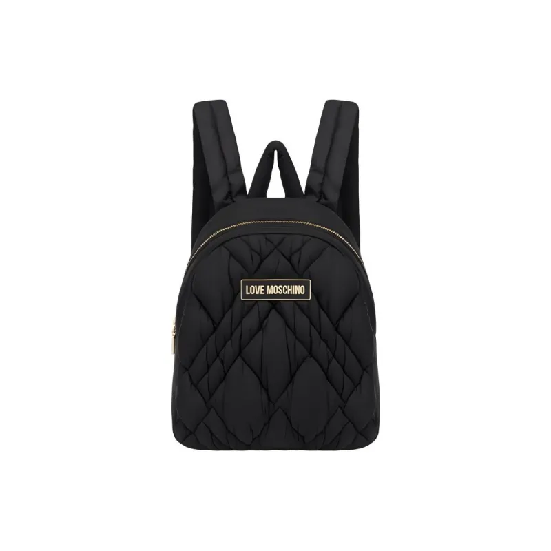 LOVE MOSCHINO Fabric Backpack Medium Size Women's Black-0