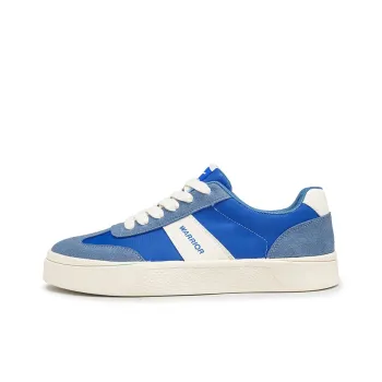 Warrior Anti Slip And Wear Resistant Lightweight Low Top Skateboard Shoes Unisex Royal Blue Beige