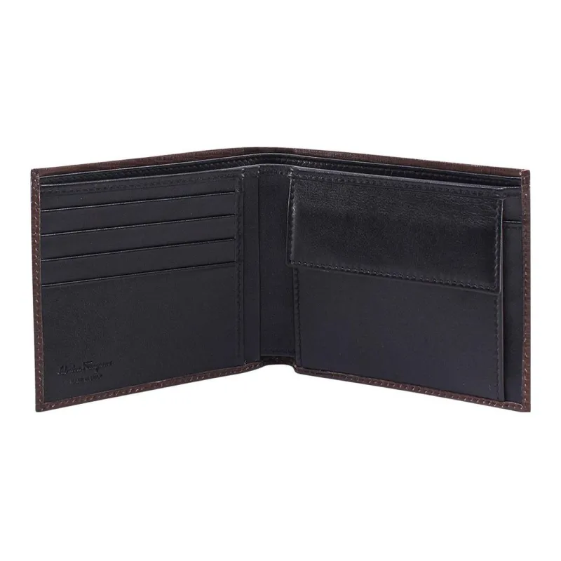 FERRAGAMO Leather Wallet Men's Brown-2
