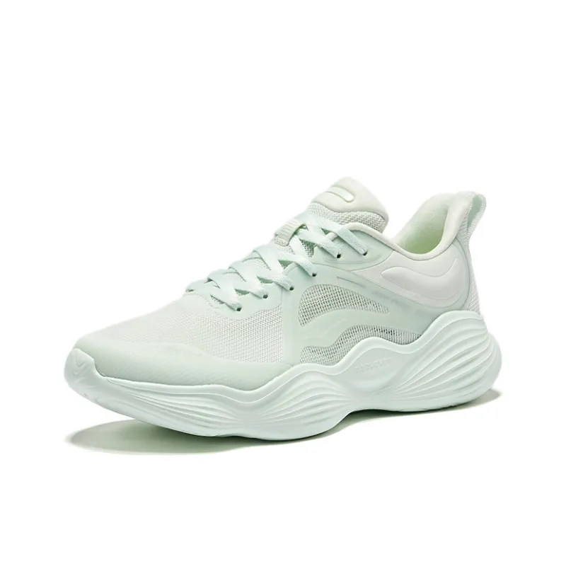 Erke Cushioning Wear-Resistant Rebound Low-Top Casual Running Shoes Women's Green-2