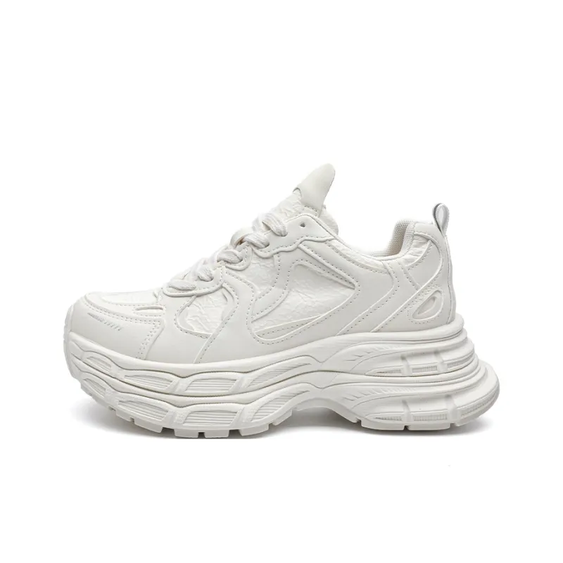 ABIDJAN Wear-Resistant Height Increasing Low-Top Chunky Sneakers Women's-0