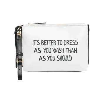 MOSCHINO Logo print Clutch Bag