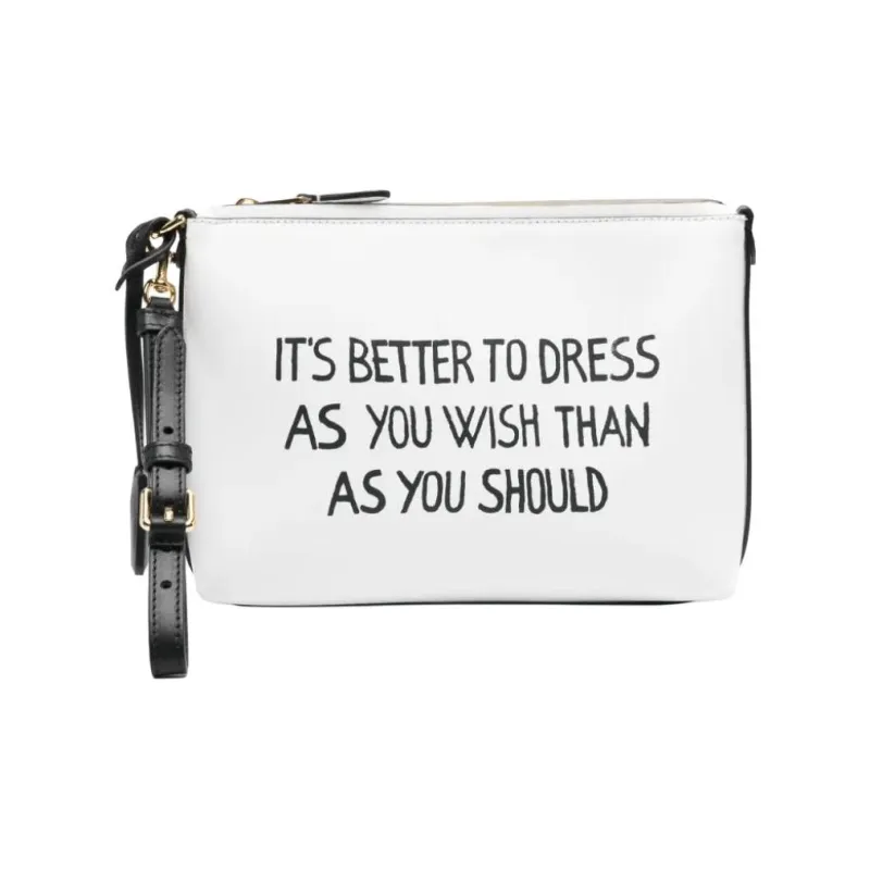 MOSCHINO Logo print Clutch Bag-0
